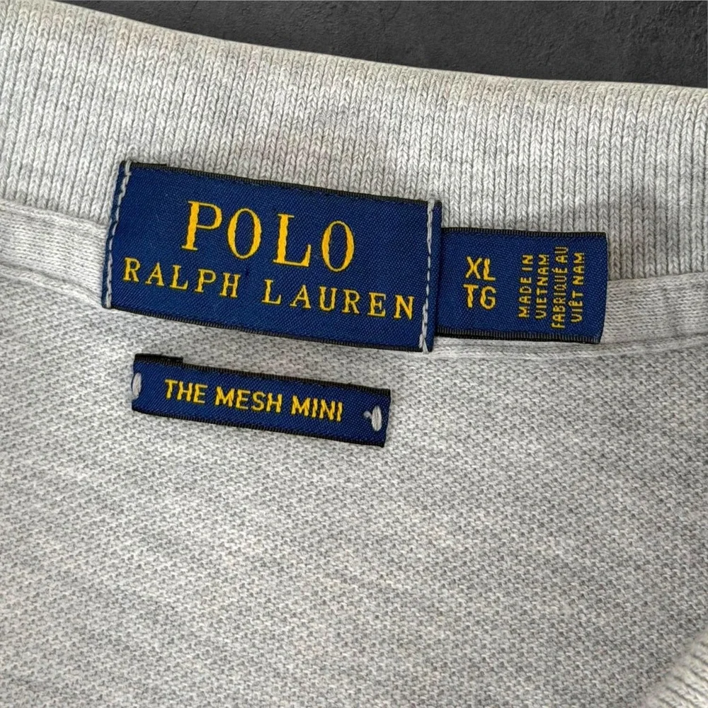 Polo Ralph Lauren Dress Womens XL Gray Polo Shirt Dress Cotton Mesh